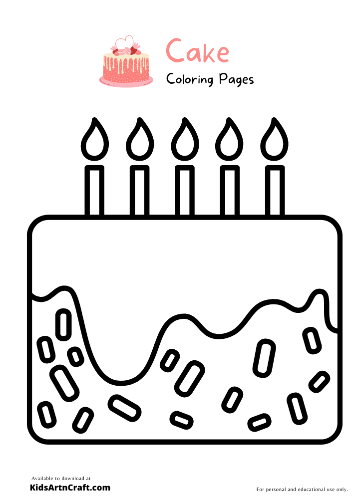 Cake Coloring Pages For Kids – Free Printables