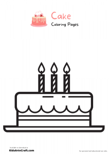 Cake Coloring Pages For Kids – Free Printables - Kids Art &amp; Craft