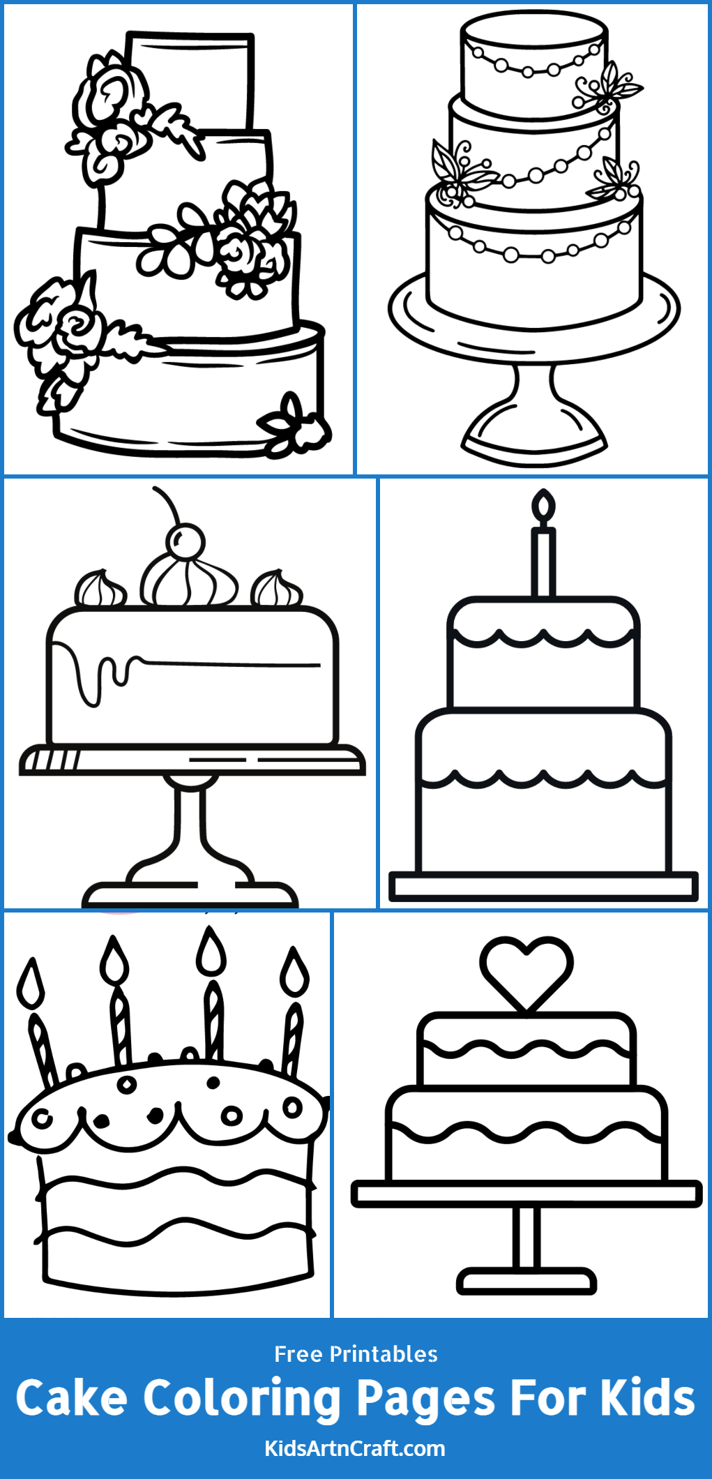 Free Cake Coloring Pages  Stevie Doodles