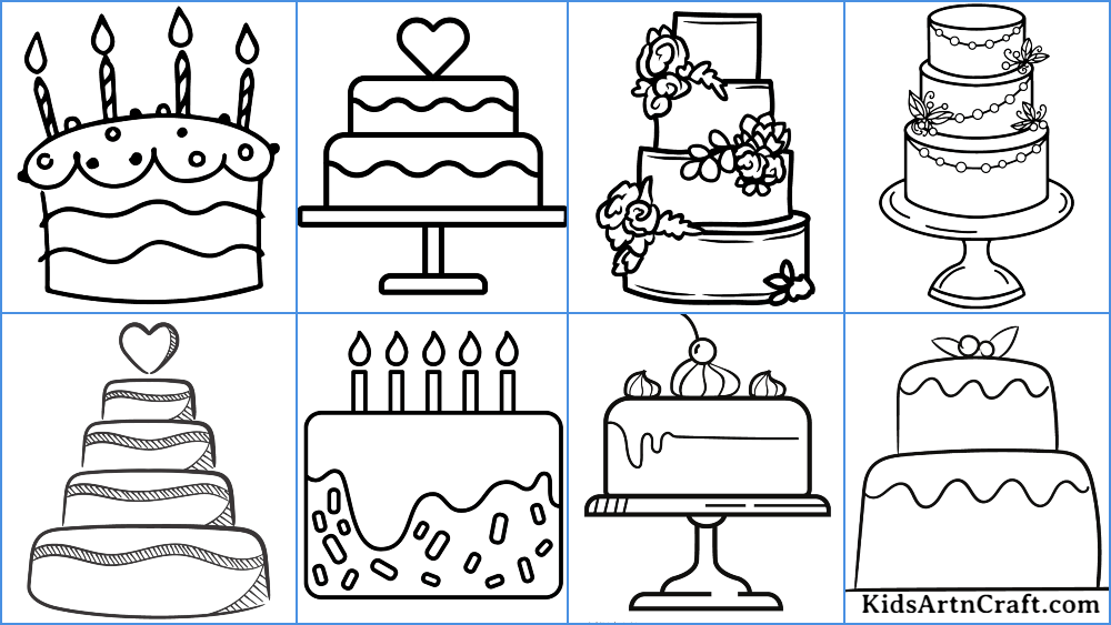 Fun with Art: How to Draw a Birthday Cake - Easy Drawing for Kids-saigonsouth.com.vn