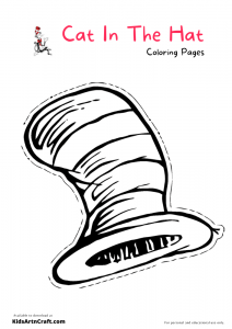 Cat in the Hat Coloring Pages For Kids – Free Printables - Kids Art &amp; Craft