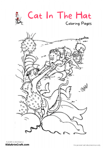 Cat in the Hat Coloring Pages For Kids – Free Printables - Kids Art &amp; Craft