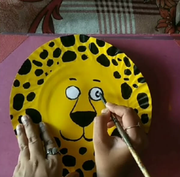 Cheetah Mask Making Craft Using Paper Plate