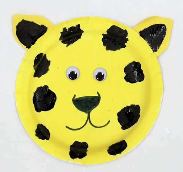 Cheetah Paper Plate Zoo Craft Idea For Kids