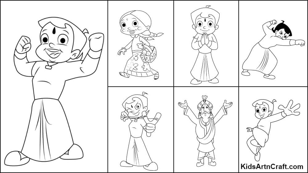 Chhota Bheem Coloring Pages For Kids – Free Printables