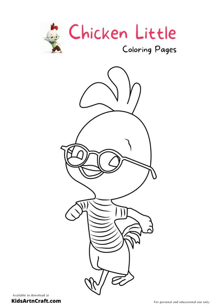 Chicken Little Coloring Pages For Kids – Free Printables