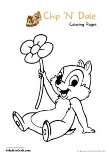 Chip &amp; Dale Coloring Pages For Kids – Free Printables - Kids Art &amp; Craft