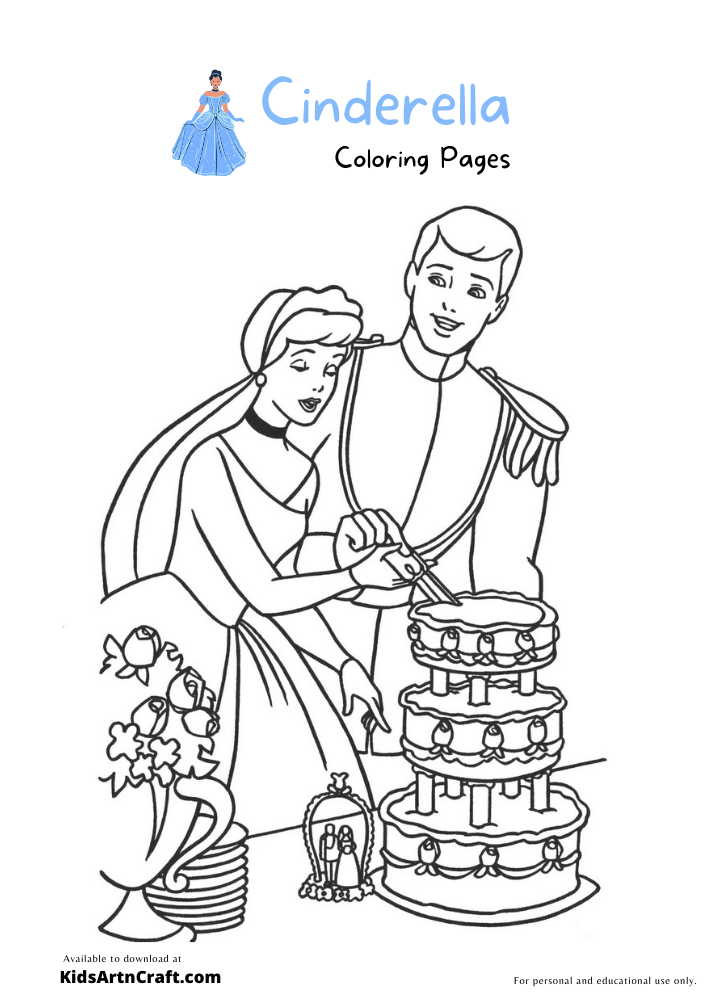 Cinderella Coloring Pages For Kids