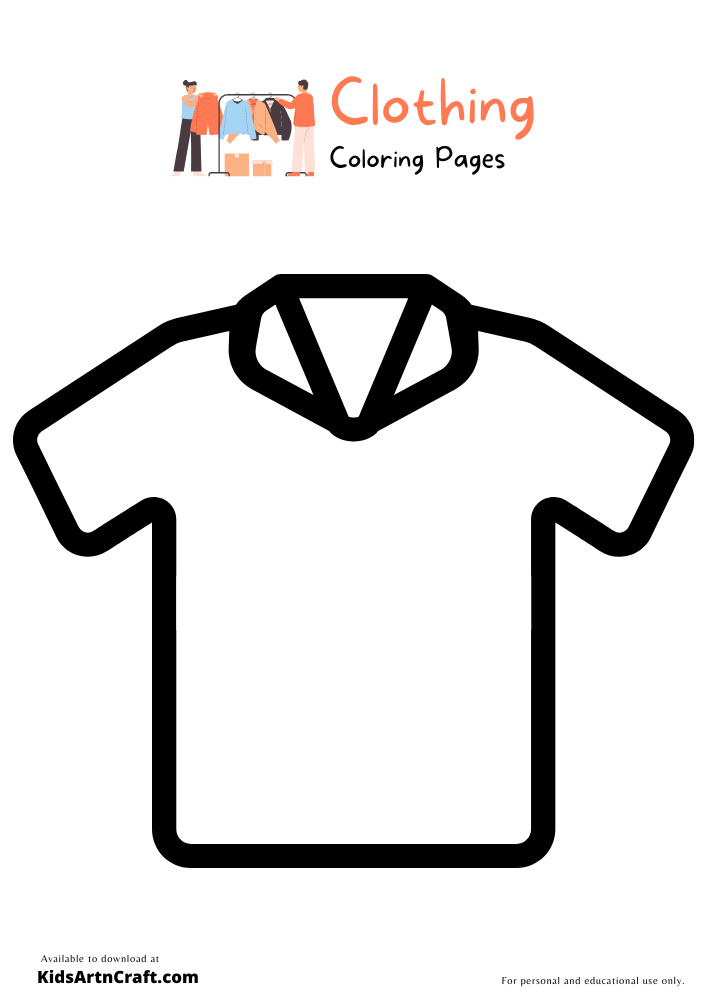 Clothing Coloring Pages For Kids – Free Printables