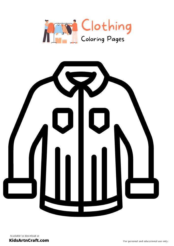 Clothing Coloring Pages For Kids – Free Printables