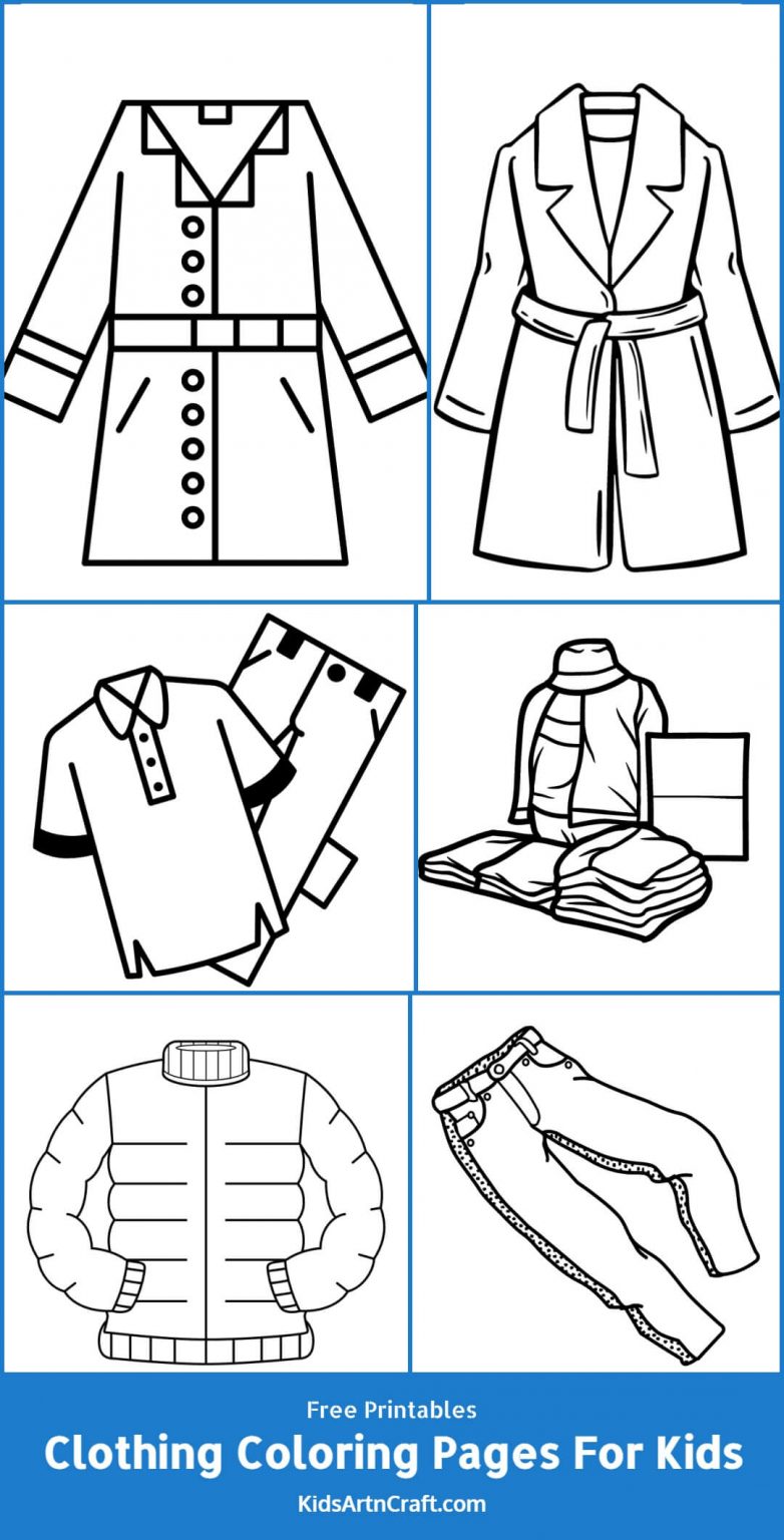Clothing Coloring Pages For Kids – Free Printables - Kids Art & Craft