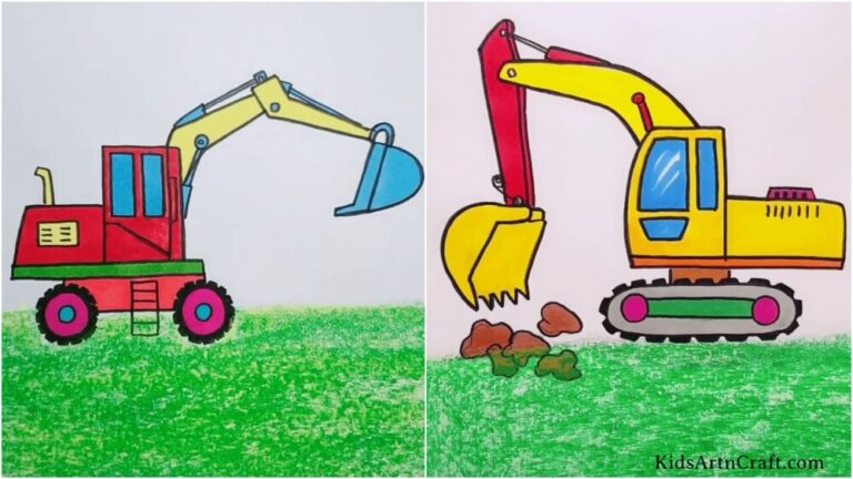 Construction Vehicle Drawings for Kids - Kids Art & Craft