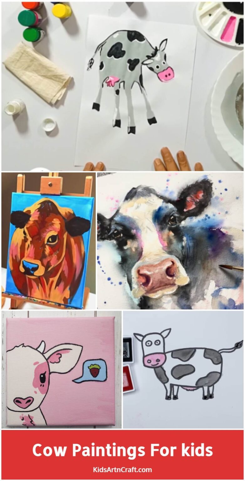 Cow Paintings For Kids Kids Art & Craft