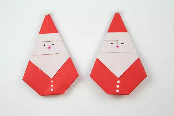 Christmas Origami Ideas That Kids Can Make Cute Origami Santa Claus