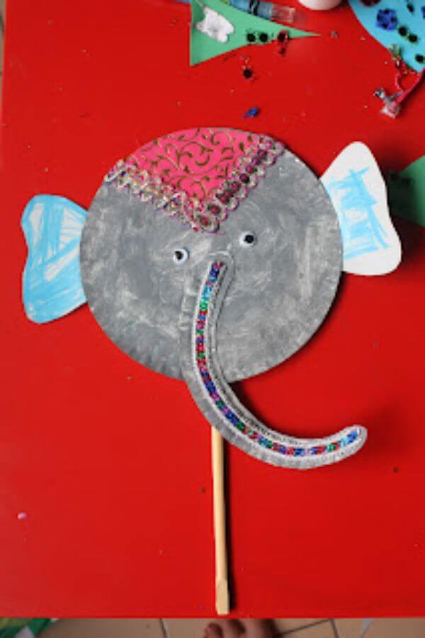 Cute Paper Plate Elephant Craft & Activity For Kids