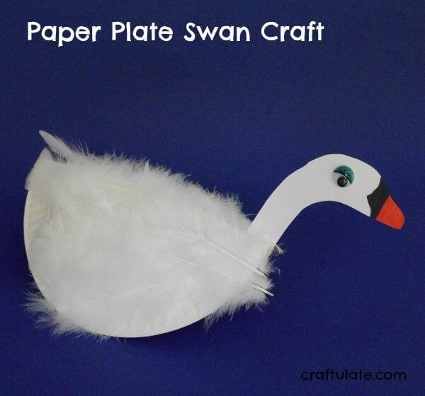 Cute Paper Plate Swan Craft Step By Step
