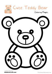 Cute Teddy Bear Coloring Pages For Kids – Free Printables - Kids Art ...