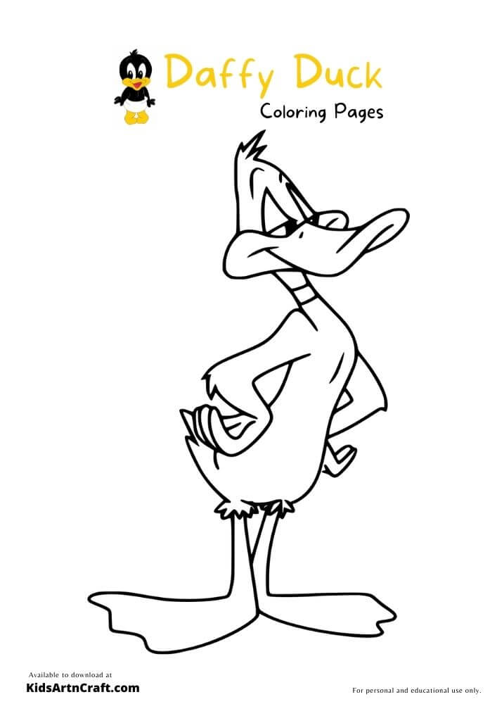 Daffy Duck Coloring Pages For Kids