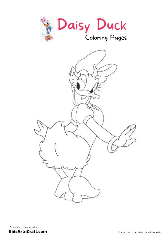 Daisy Duck Coloring Pages For Kids