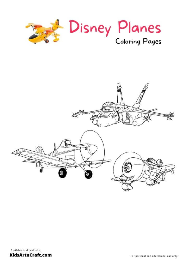 Disney Planes Coloring Pages For Kids