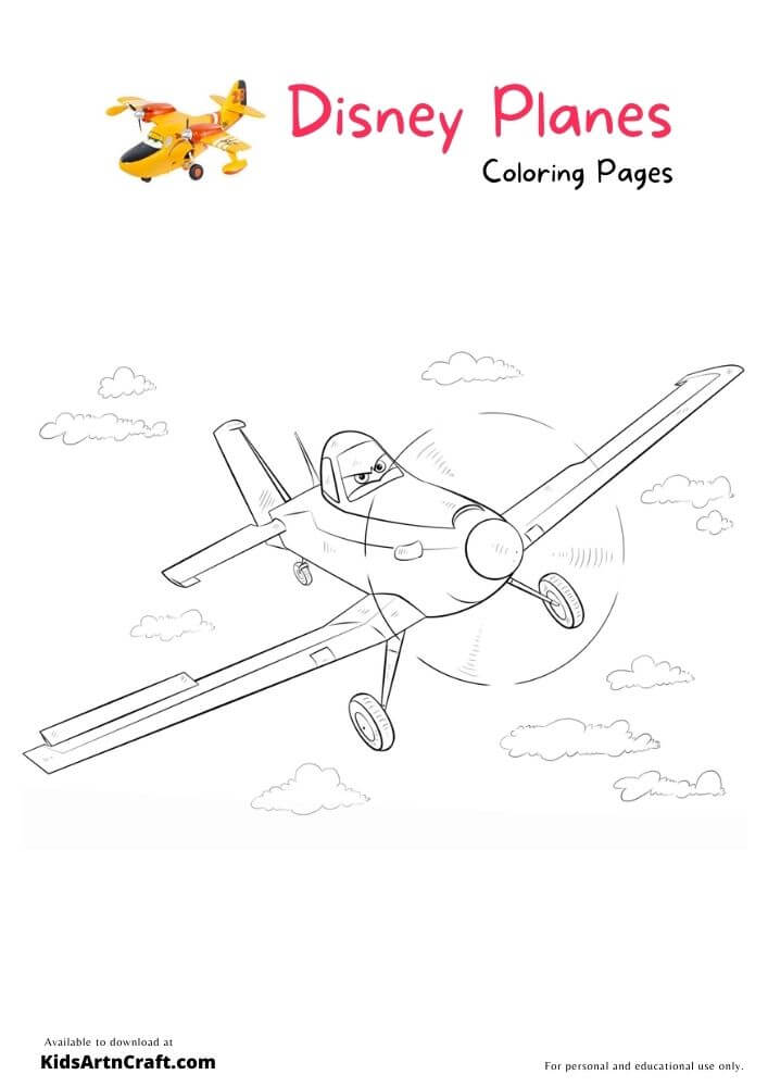 Disney Planes Coloring Pages For Kids