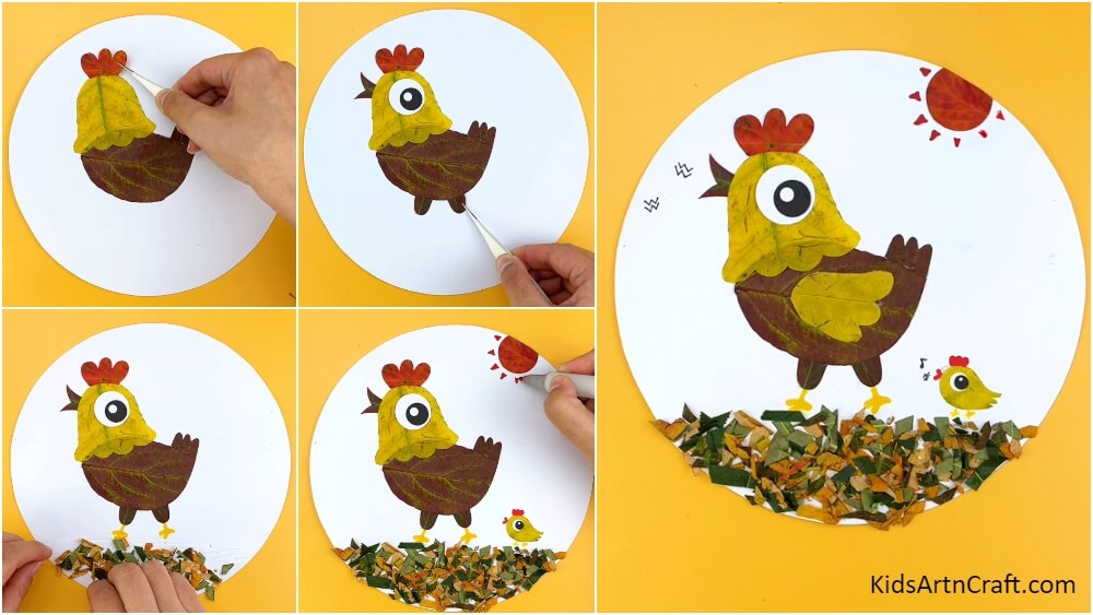DIY Chicken Craft For Kids - Free Step-by-Step Tutorial