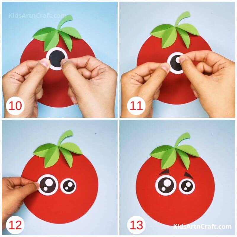 DIY Easy Tomato Paper Craft For Kids - Step by Step Tutorial