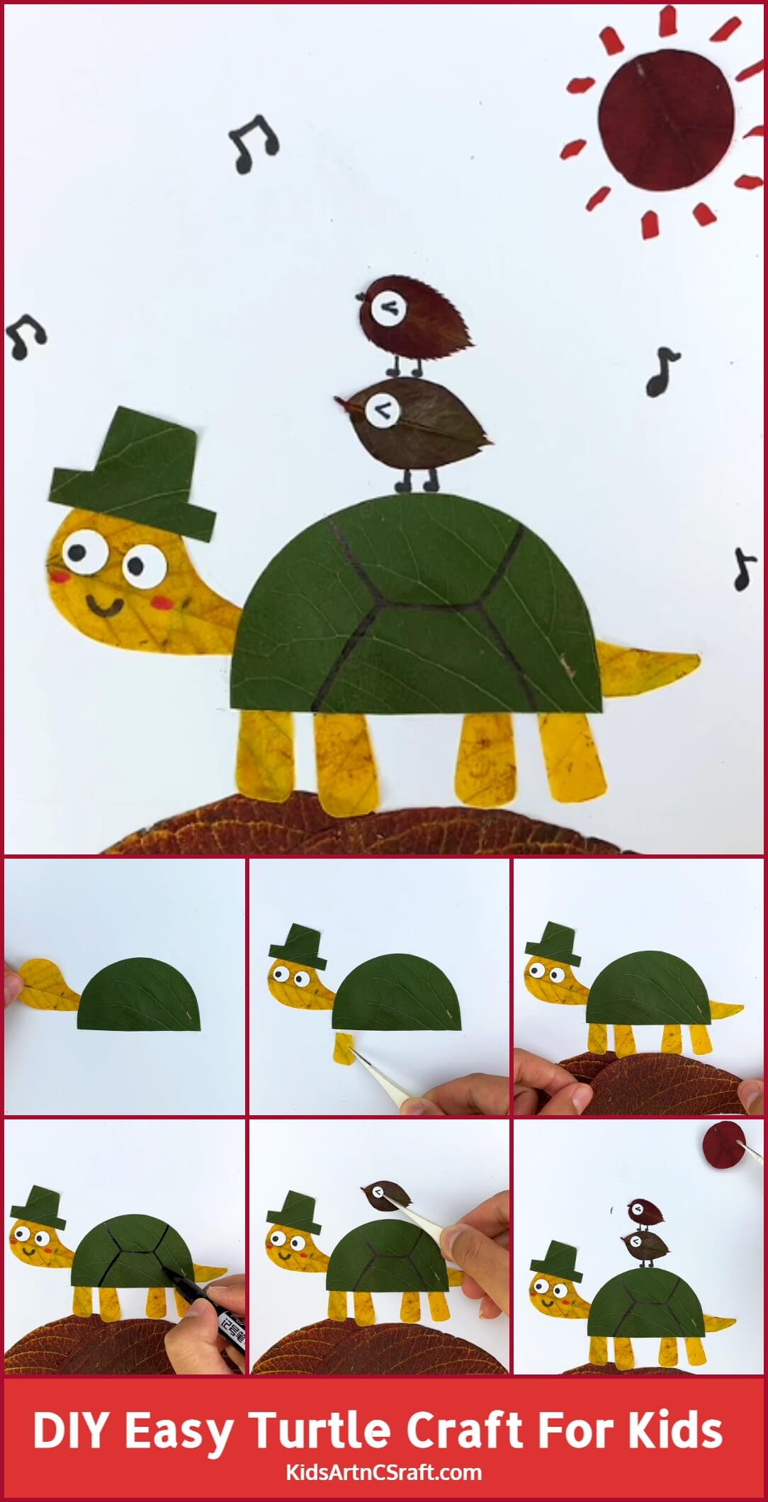 DIY Easy Turtle Craft for Kids to Make -Step by step tutorial