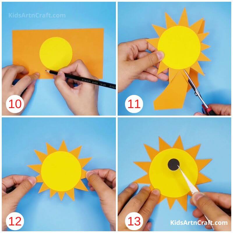 DIY Handmade Paper Sun Crown Art and Craft for Kids Step by Step Tutorial