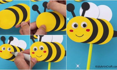 DIY How to Make Honey Bee from Paper Art and Craft for Kids-Step by Step Tutorial