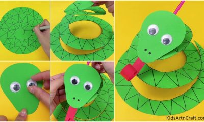 DIY How to Make Paper Plate Snake Art & Craft For Kids