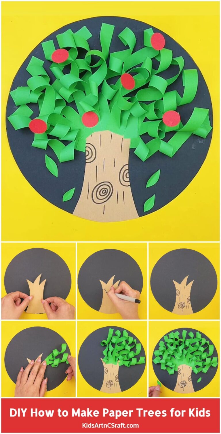 DIY How to Make Paper Trees for Kids Kids Art & Craft