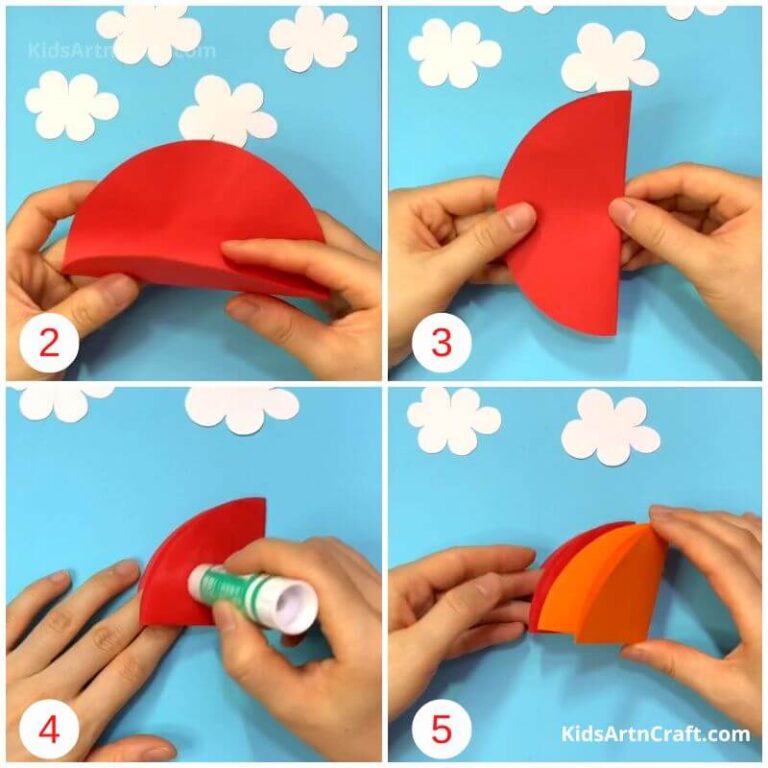 How to Make Paper Umbrella Craft for Kids Step by Step Tutorial