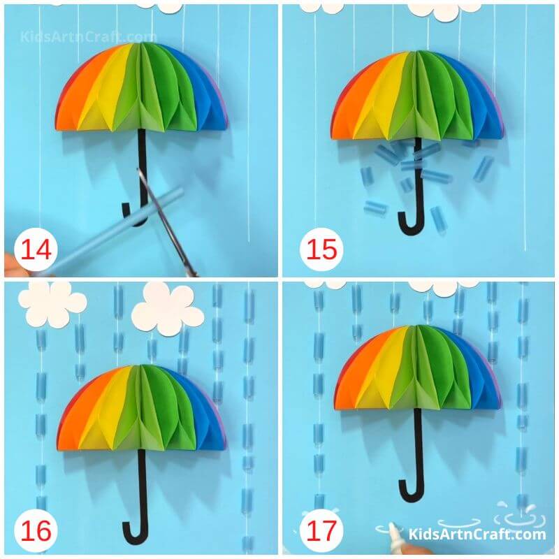 DIY How to Make Paper Umbrella Art and Craft for Kids - Step by Step Tutorial
