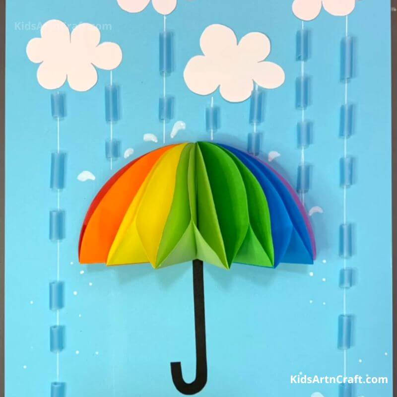 DIY How to Make Paper Umbrella Art and Craft for Kids - Step by Step Tutorial