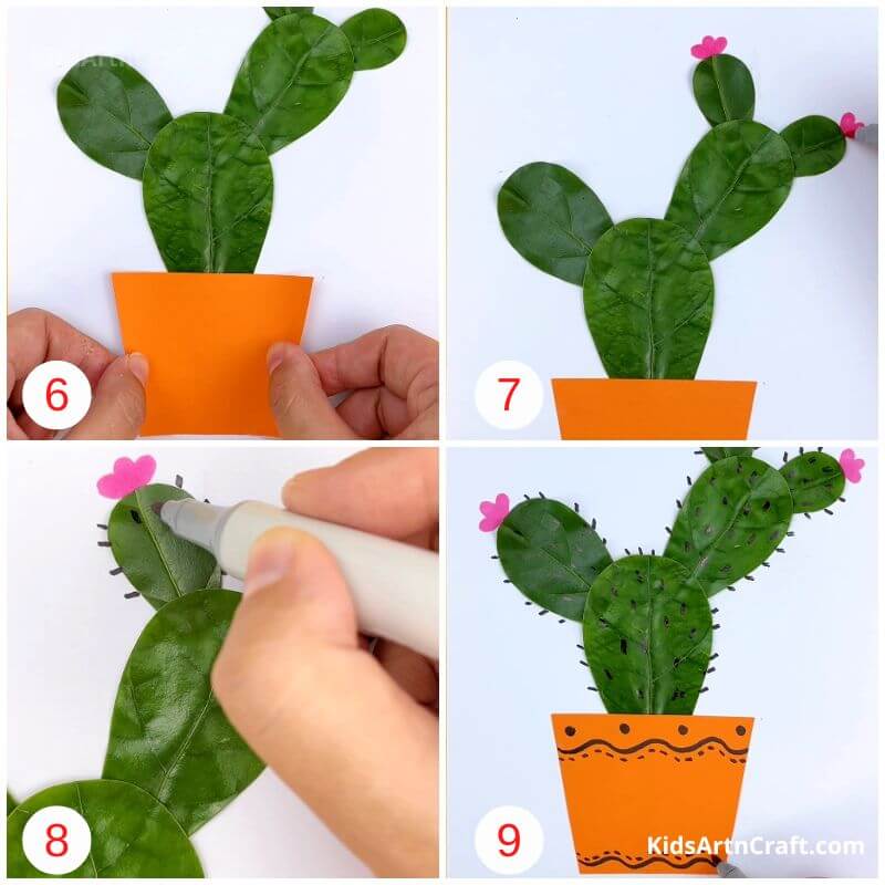 DIY Making Cactus and Flowerpot Art and Craft for Kids