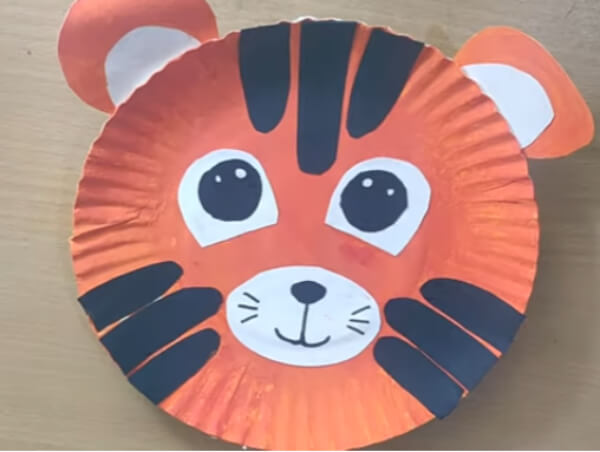 DIY Tiger Craft With Paper Plate