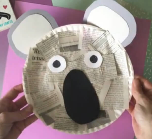 Easy Koala Craft With Paper Plate For Kids