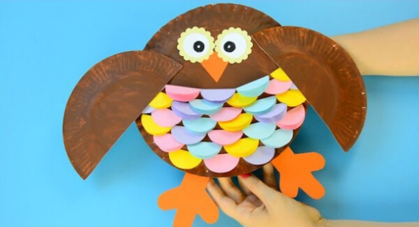 Easy Owl Paper Plate Craft Idea For Kids