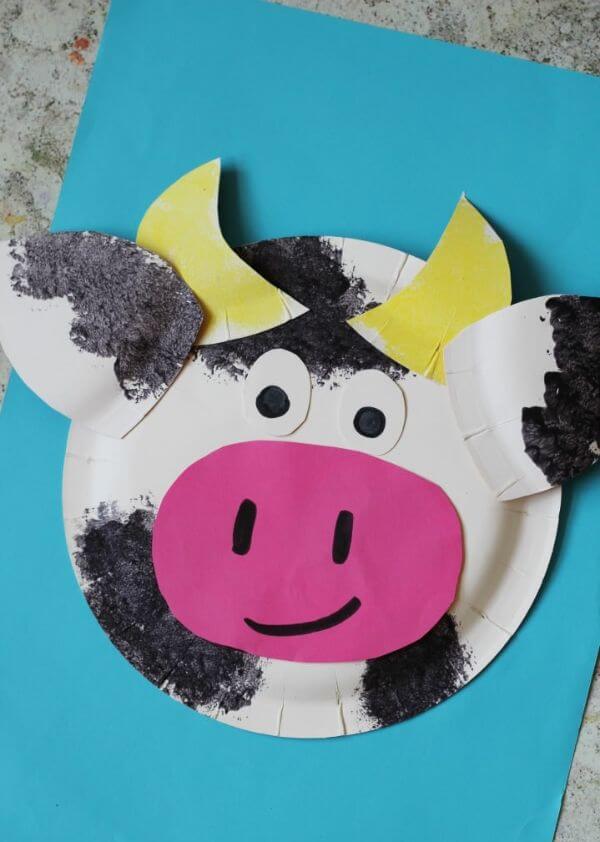 Easy Paper Plate Cow Craft