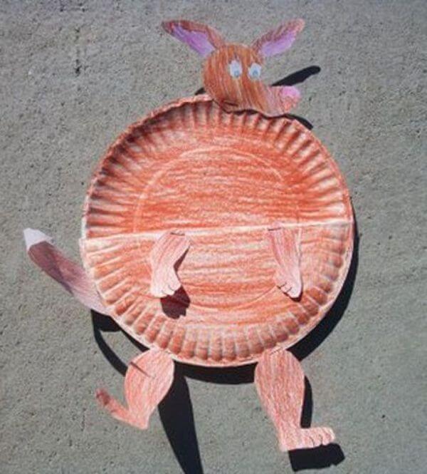 Easy Paper Plate Kangaroo Craft For Kids