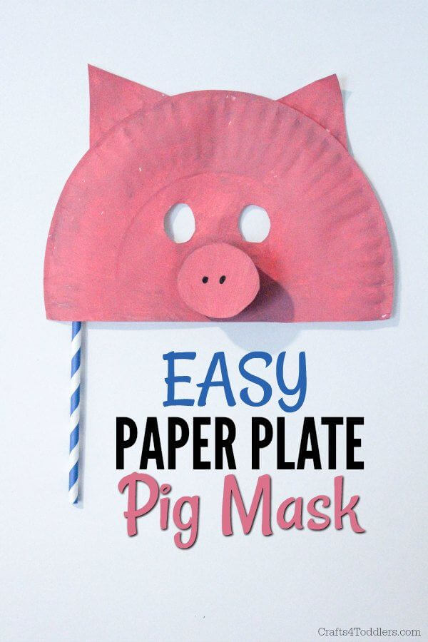Easy Paper Plate Pig Mask Craft Idea For Kids