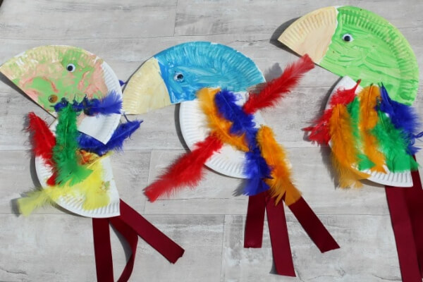 Easy Parrot Craft With Paper Plate