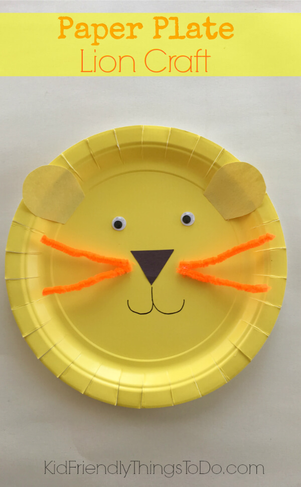 Easy To Make Paper Plate Lion Craft