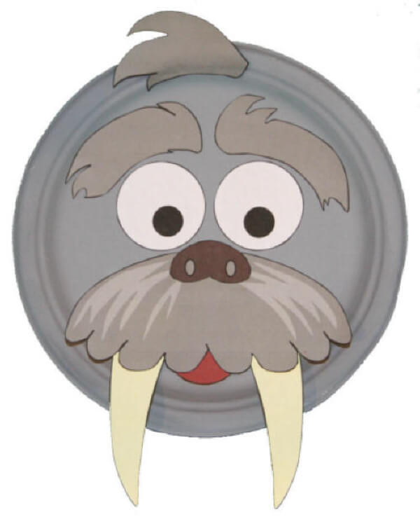 Walrus Paper Plate Crafts for Kids Easy To Make Paper Plate Walrus Craft