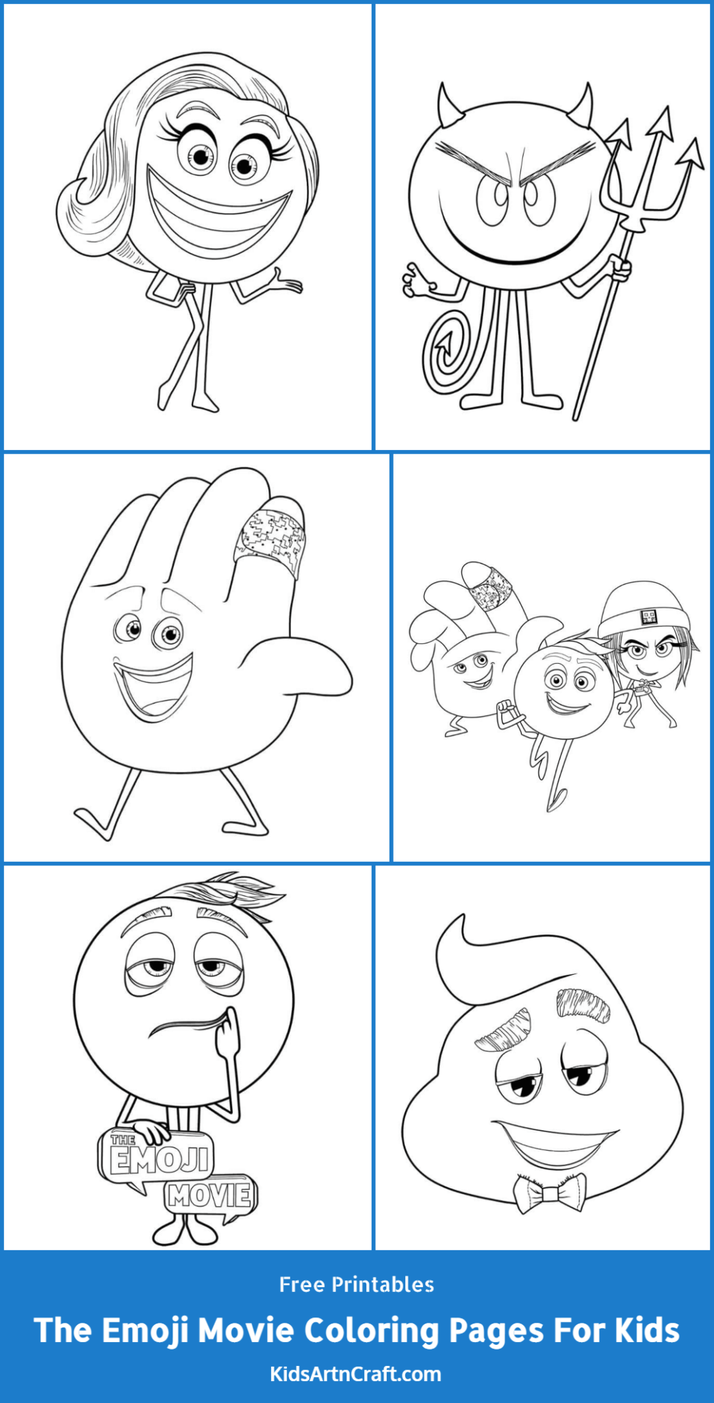 The Emoji Movie Coloring Pages For Kids – Free Printables - Kids Art ...