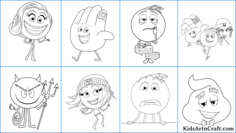 The Emoji Movie Coloring Pages For Kids – Free Printables - Kids Art ...