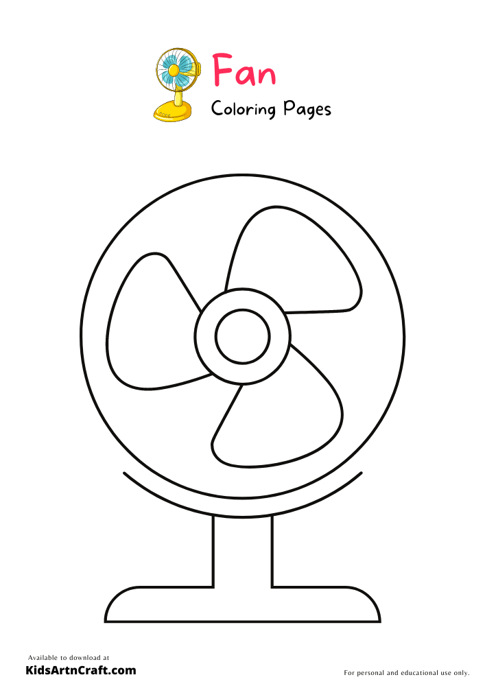 Fan Coloring Pages For Kids – Free Printables