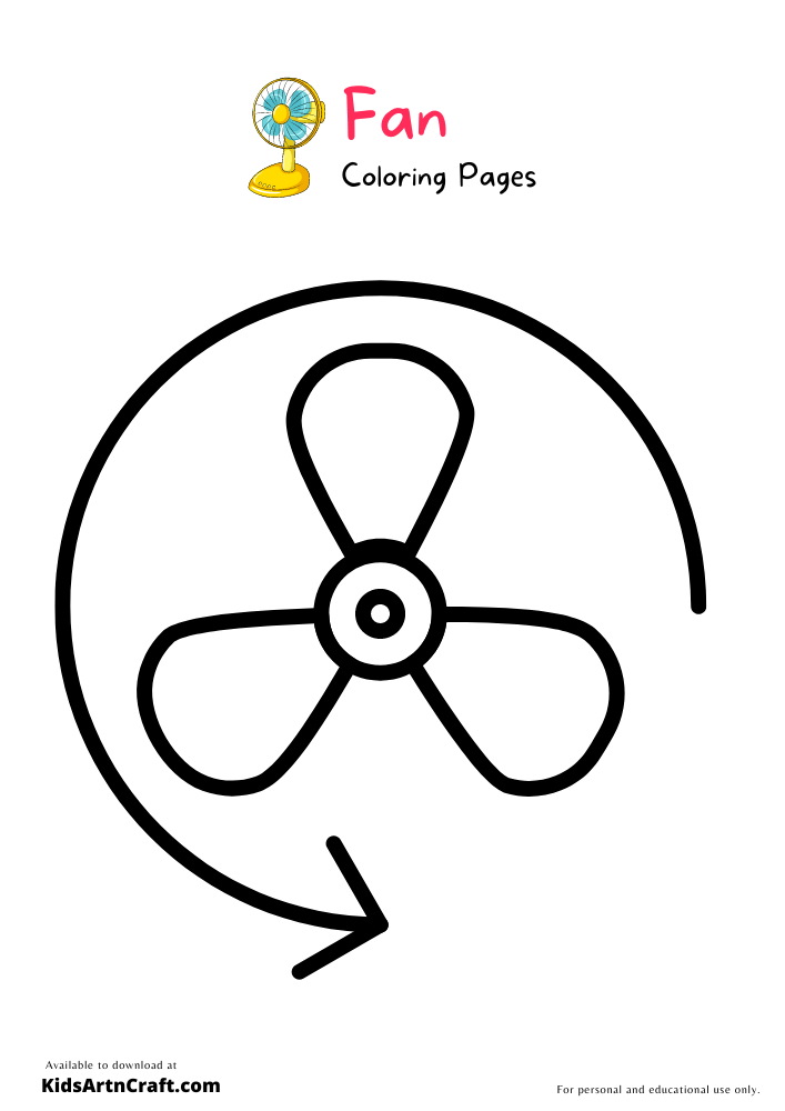 Fan Coloring Pages For Kids – Free Printables