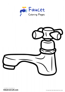 Faucet Coloring Pages For Kids – Free Printables - Kids Art & Craft